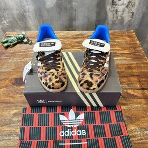 🧁Adidas Wales Bonner X Samba Pony Leopard Sneakers